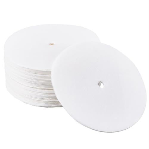 CREATCABIN Filtres à Café en Papier pour Percolateur Disques Plats Ronds Blancs Petits Paquets Vierges pour Percolateurs Cafetières Camping Maison et Bureau.