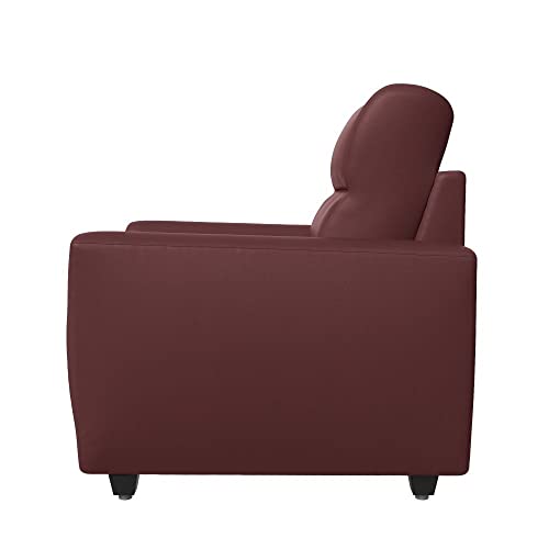 Image of Wakefit Sofa Set | 3 Year Warranty | Sofa 1 Seater, 1 Seater Sofa for Living Room, Wooden Sofa Set, Sofa Set Single Seater - Belize(Romance : Sangria)