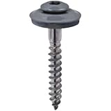 Spenglerschrauben mit 15mm-Dichtscheibe, Torx-Antrieb, Edelstahl, für Dach- und Fassadenmontage (Pack zu 50 Stück) (steingrau (ähnl. RAL 7030), 4,5 x 45 mm)