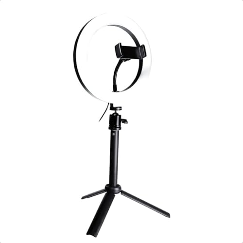 Ring Light Mesa Iluminação Em 3 Tons Preto - Rl20