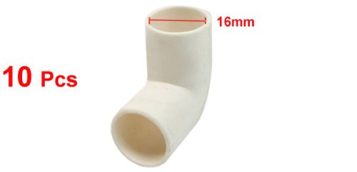 sourcingmap 10 Pcs 16mm Inner DiaMmeter 90 Degree Elbow PVC Pipe Connectors White