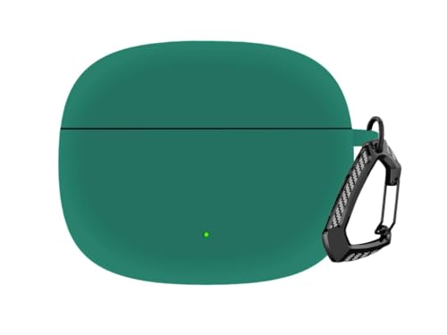 Image of Anvique Silicone Case Cover for Oneplus Nord Buds 4 Pro, Scratch Resistance, Shock Absorption, with Premium Carabiner (Green T)