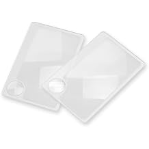 Carson 2.5x Power Credit Card Size Magnifiers WM-01 with 6x Spot Lens, Twin Pack
