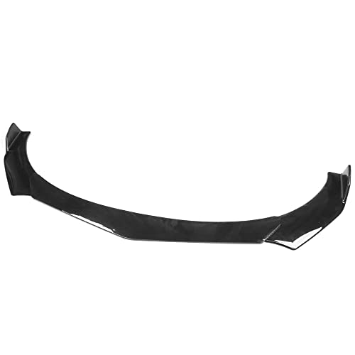 IKON MOTORSPORTS Compatible with 62-66 Width Car Adjustable B Style Front Bumper Lip Chin Splitter Spoiler Air Dam Gloss Black 3PCS