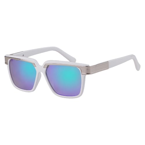 Lunettes de soleil imprimé léopard avec monture vintage mixte