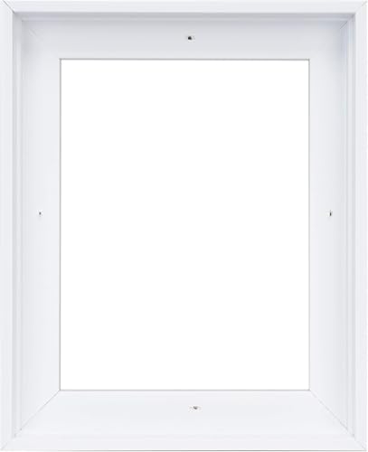 Image of 14x14 Canvas Floating Frame,0.9 inch Deep Canvas Frame,White | HUACANVAS Canvas Floater Frame for Prints,Floater Frame for Canvas Painting,Floating Frames for Wall Decor(14 inchx14 inch,White)