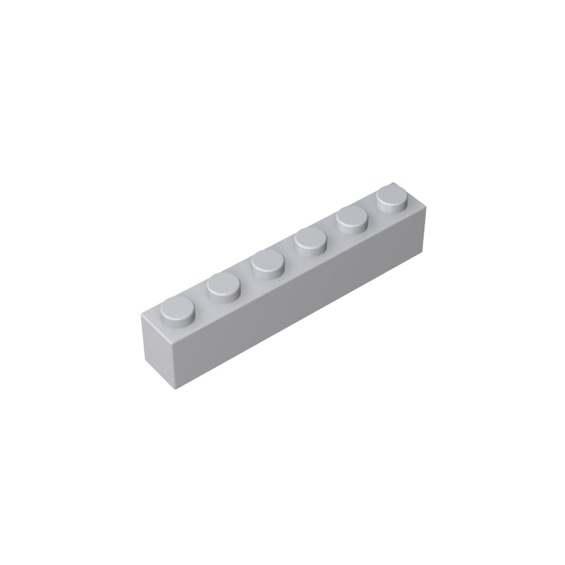 3009 Basic Bricks Brick 1x6 50 Pieces GDS-535 Compatible with Lego Building Blocks Color:gray white โ image 1