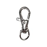 Fecho Lagosta Cor Prata Identificação Personalizada Confecção Mini Mosquetão Bijuteria Para Bolsa Mochila (50, Prata, 4x2cm)