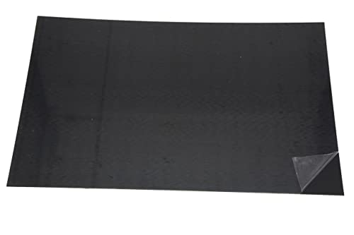 Dopro Matériau de plaque de protection vierge pour guitare basse Plaque anti-rayures Feuille de matériau 290x431mm Noir mat 1 pli