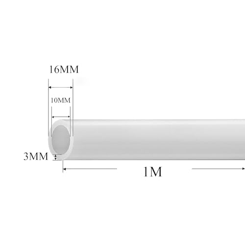 COYOUCO 10Mm ID Silicone Tubing, 1M Length Food Grade Pure Silicone Hoses, High Temp Tube for Home Brewing, Wine Making,10 * 16mm