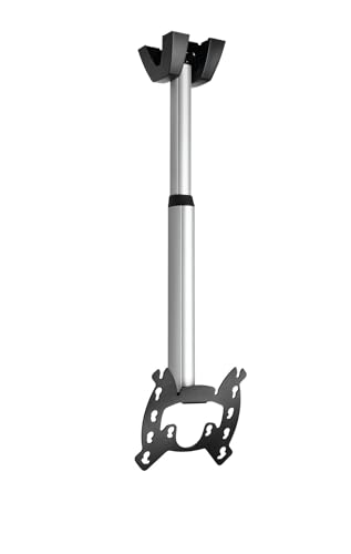 Vogel's PFC 585 TV-Deckenhalterung für 48-106 cm (19-42 Zoll) Fernseher, Höhenverstellbar 850 bis 1350 mm, Drehbar und Neigbar, max. 15 kg, VESA max. 200 x 200, Universelle Kompatibilität, silber,