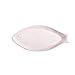 DOITOOL 1pc blanco puro oval en forma de pescado plato al vapor pescado plato hogar plato para cocina