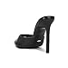 LOVEHEYNEW Women's Leather Pointed Toe Stilettos Heeled Sandals Fashion Sexy Open Toe Slip On Backless High Heels Slides for Party Prom Date Dress Shoes (black,10)