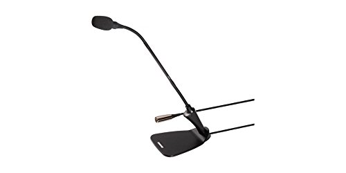 Shure Centraverse CVG Gooseneck Microphone with Integrated Desktop Base - Black, Cardioid Condenser Mic with 12-inch Neck and Inline Preamplifier, Includes Windscreen & Mounting Flange (CVG12D-B/C)
