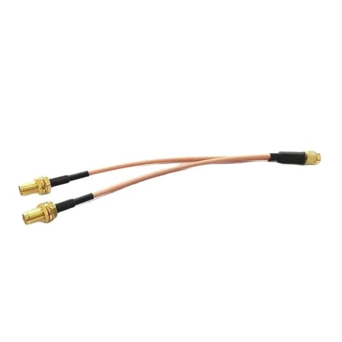Câble RP mâle vers 2 écrous femelles séparateur Y RG316 de 15cm pour antenne et routeur