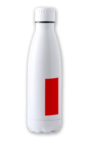 Merchandmanía Bidón Térmico aislante 500 ml acero inoxidable bandera de cantabria españa comunidad autonoma tapon seguridad botella deportivo