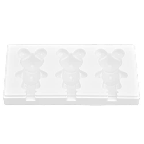 TYCIONG Molde para Helado, Molde para Barra de Hielo de Silicona de Grado Alimenticio, Resistente Al Calor, Herramienta de Cocina Multiusos Reutilizable para (3er oso)