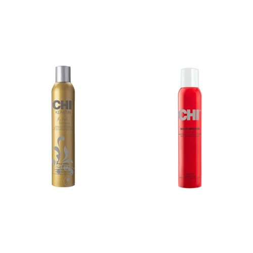 CHI Keratin Hair Spray 10 oz y Shine Infusion 5.3 oz miniatura 1