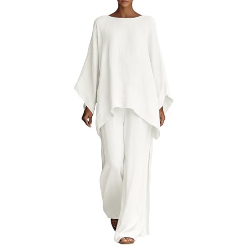 Tenue de voyage légère en lin ensemble d'été pour vacances
