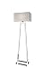 Produktbild Villeroy&Boch Lyon Stehleuchte, Metall, 60 W, Silber/Weiß, H 152 cm, 25 x 48 cm