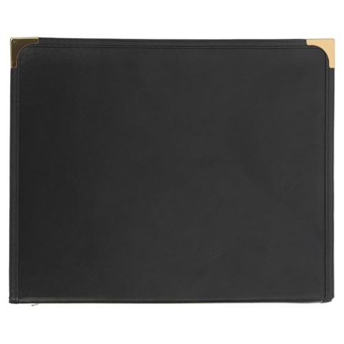 Couverture de menu en PVC noir anti-tache léger pour protège-carte de restaurant de cuisine