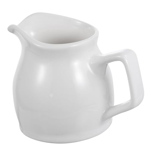 CIYODO Ceramic Coffee Milk Creamer Milk Frother Cup 190ml Large Delicate Milk Cup for Dessert Ice Cream Sauce-dipping