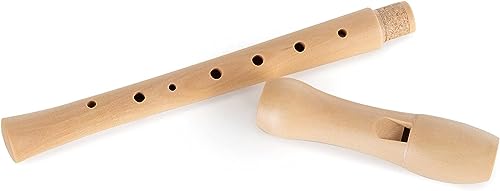 dvSRFw Holzblockflöte Blockflöte Sopran Blockflöte Deutsche Griffweise aus Holz, 8-Loch Flöte für Erwachsene, Kinder& Anfänger Deutscher Stil - 8 Löcher Kein chinesisches Logo
