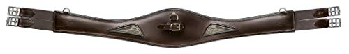 Sangle anatomique Equiline large noire 125 contre les blessures de frottement du cheval