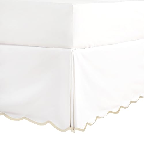 HIG Off White Chic Queen Bed Skirt - Easy Fit