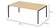 BISLEY Cito Chefarbeitsplatz/Konferenztisch, 650-850 mm höheneinstellbares U-Gestell, Metall, Mp334 Dekor Ahorn, Gestell Anthrazitgrau, 120 x 200 x 85 cm