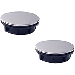 Tapon Ciego Fregadero 2 Piezas de Cubierta de Agujero para Fregadero de Cocina, Tapa de Tapón, Cubierta de Agujero para Grifo de Baño, Cubierta de Acero Inoxidable, Cubiertas de Desbordamiento para Fregadero (45 mm)