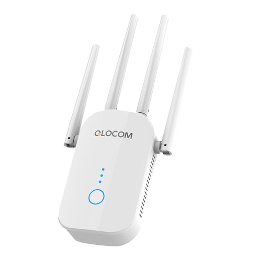 QLOCOM WiFi Repetidor Amplificador WiFi AC1200 Cubre hasta 200㎡ eiyvbhjagrd