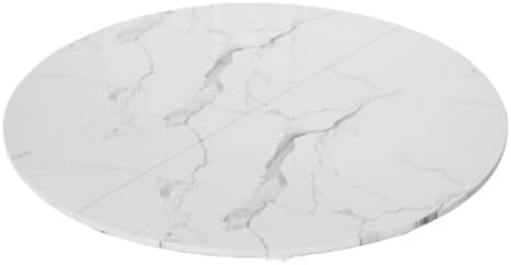 Foldable 2-Fold Round Table Top Extender - Wooden Replacement for Indoor/Outdoor Patio Tables, 90cm (35.4in) Temporary Table Top, Easy to Install