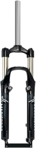 CUCKQUIC Fourche Suspendue pour VTT 26 Pouces, débattement de 100 mm, Freins à Disque et V-Brake, Tube Droit 1-1/8 Pouce, axe QR 28,6 mm, Blocage Manuel 9 mm A
