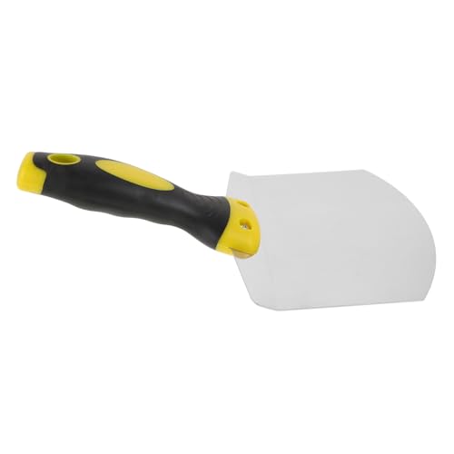 Ipetboom Espátula de Acero Inoxidable Semirredonda para Alisar y Barro Herramienta de Carga Portátil para Revestimiento y Reparación de Paneles Diseño Ergonómico para Uso Esquinas y