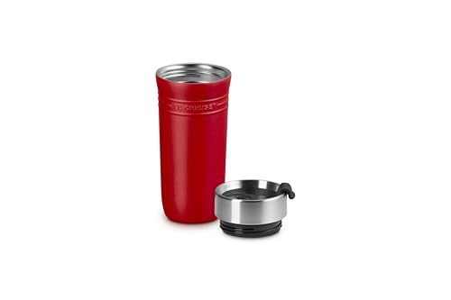 Image of Le Creuset Stainless Steel On The Go Travel Mug, 12 oz., Cerise