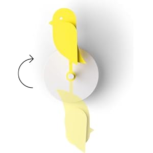 Birdie Design Indoor CO2 Monitor – Air Quality Meter for Home & Office – Promotes Mental & Physical Health – Modern Interior Decor – Reducing Health Risks with Clean Air (Yellow)