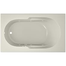 Jacuzzi SIGNATURE Acrylic Drop-In Bathtub, Heated Jet Massage Tub, Slip Resistant, Left Drain Placement, 60" L x 36" W, Rectangle, Oyster