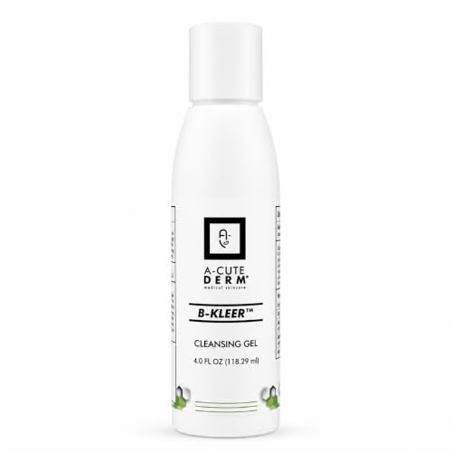 A-Cute Derm B-Kleer Cleansing Gel — Gentle Daily Acne Cleanser for Clogged Pores, Oily & Acne-Prone Skin, All Skin Types (4oz)