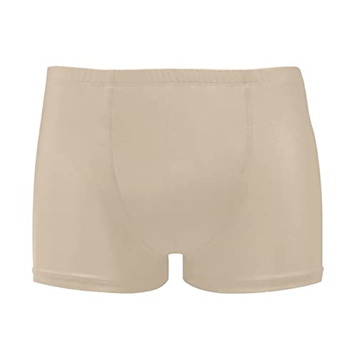 Men Beach Swim Brief Bikini Beige Men's Square Leg Swim Briefs Large