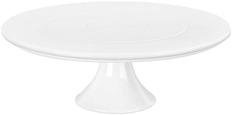 Kootek White Cake Stand, 12 x 12 Inches Porcelain Cake Plate Cake Pedestal Stand Display Dessert Stand for Party, Wedding, Birthday, Baby Shower