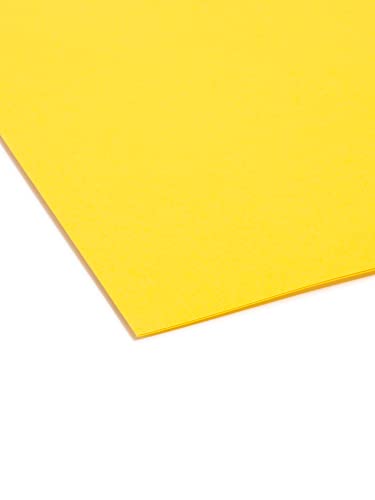 Smead Tuff Hanging File Folder With Easy Slide Tab, 1/3-Cut Sliding Tab, Letter Size, Yellow, 18 Per Box (64044, Rod Color May Vary) #TOP3