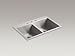 Kohler 3820-3-NA Vault 18 gauge stainless kitchen sink K3820-3-NA