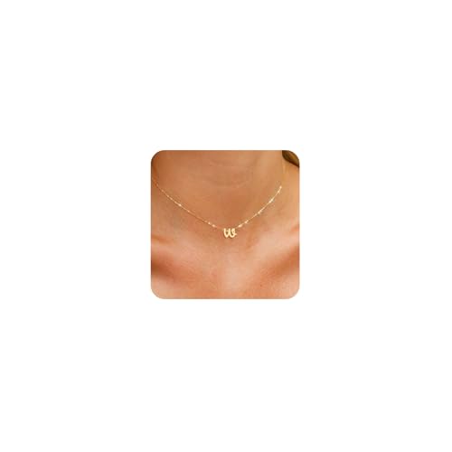 [GCAGCQYQ] Initial s for Women Trendy Girls Lowercase Letter a-z Pendant Dainty with Initials Non Tarnish Cute Custom Name Perso