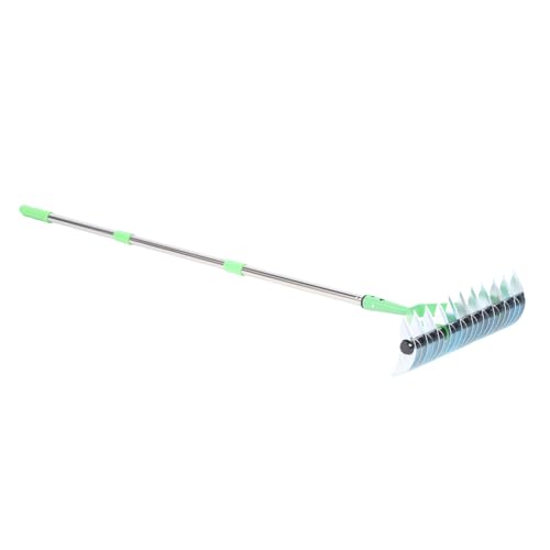 Thatch rake râteau de pelouse en acier inoxydable pour herbe morte - 3