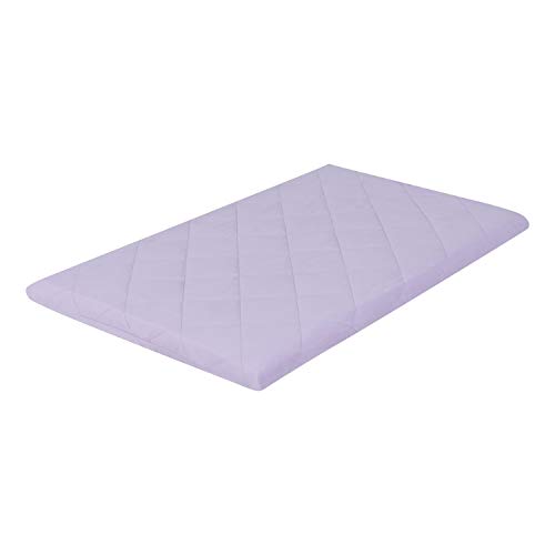 Image of Pastel Lavender Purple Pack n Play Quilted Mattress Sheet - Ultra-Soft, Comfortable Portable Crib Mattress Sheet for Baby Girls; Playpen Mattress or Mini Crib Fitted Sheet with Quilted Top