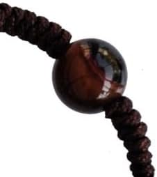 Sine Cera Agate & Jujube Wood Adjustable 8mm Rosary Bracelet - Image 5