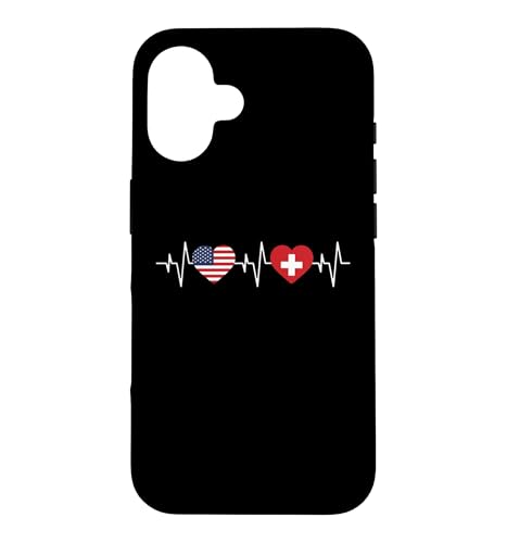 Swiss Heritage USA Switzerland American Flag Swiss Flag Case for iPhone 16