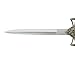 MASTER USA – Medieval Mini Short Sword, Stainless Steel Blade with Cast Metal Handle, Wood Scabbard – Fantasy, Collectible (799)