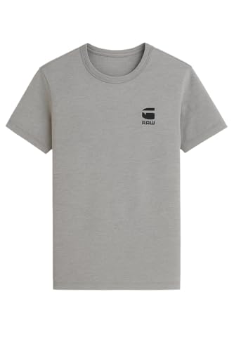G-STAR RAW Men's Graphic Logo T-Shirt – Grey HTR/Asfalt | Slim Fit Cotton Tee with Logo | Lightweight Short Sleeve Crew Neck | Urban Casual Streetwear Fashion Shirt (Size : XS)